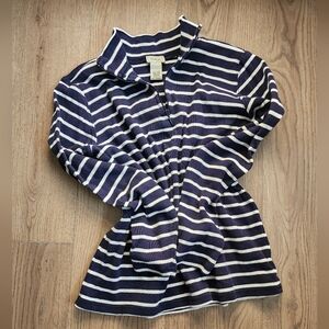 LL Bean | Navy and White Striped Pullover